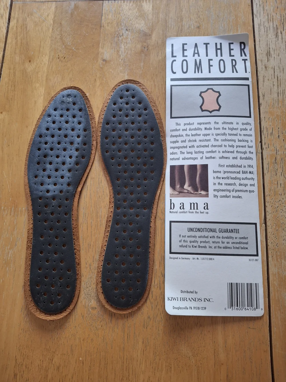 Kiwi Brown Leather Comfort Insoles - Unisex